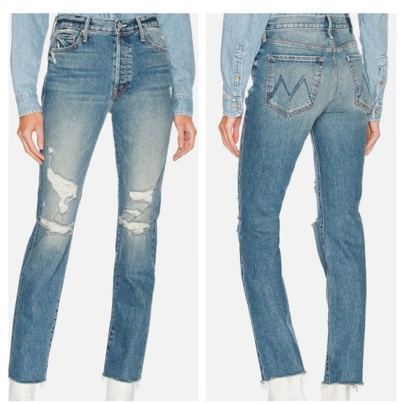 MOTHER Denim - MOTHER SUPERIOR The Trickster Skimp Fray in Thrill Seeker size 24